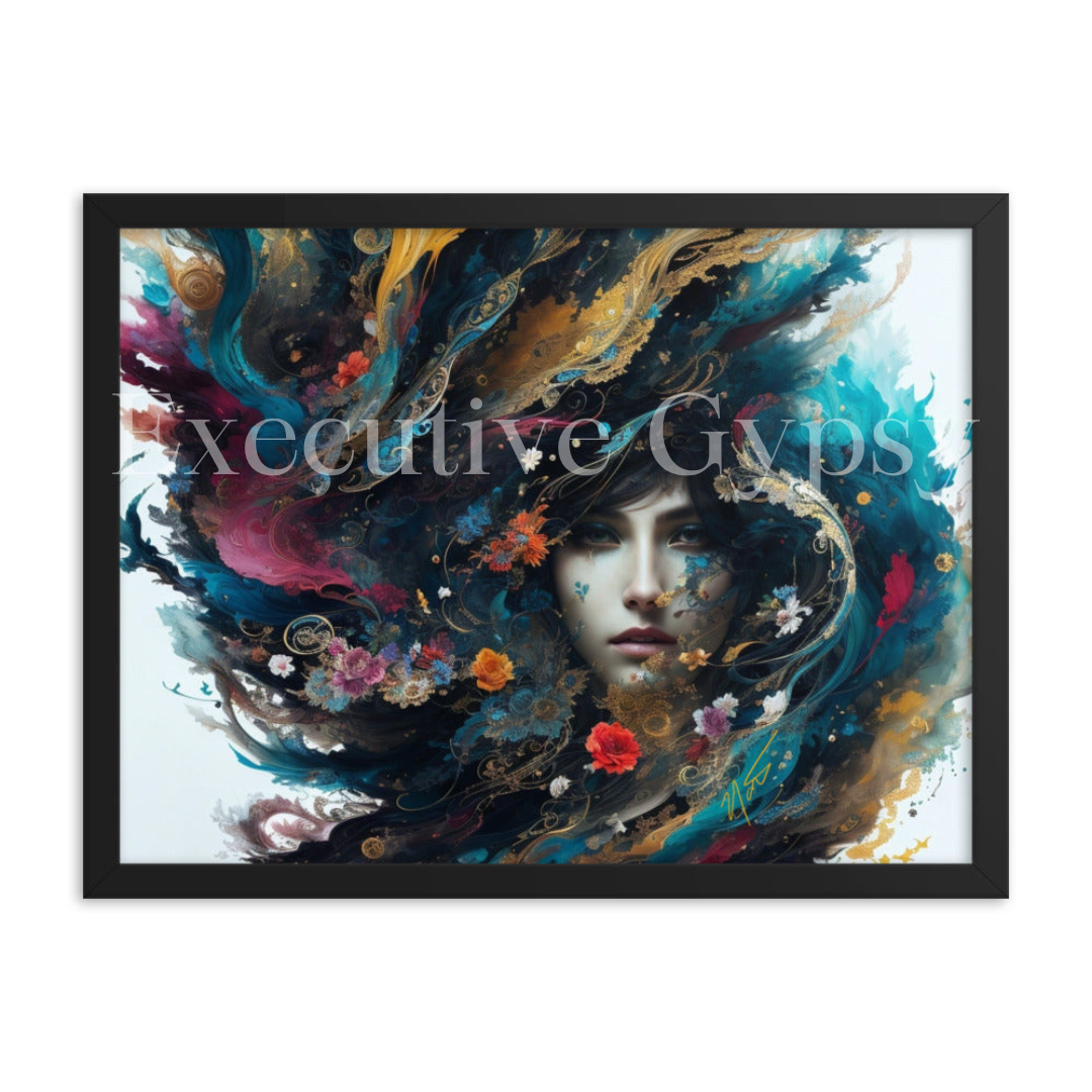 Floral Nebula Framed Print