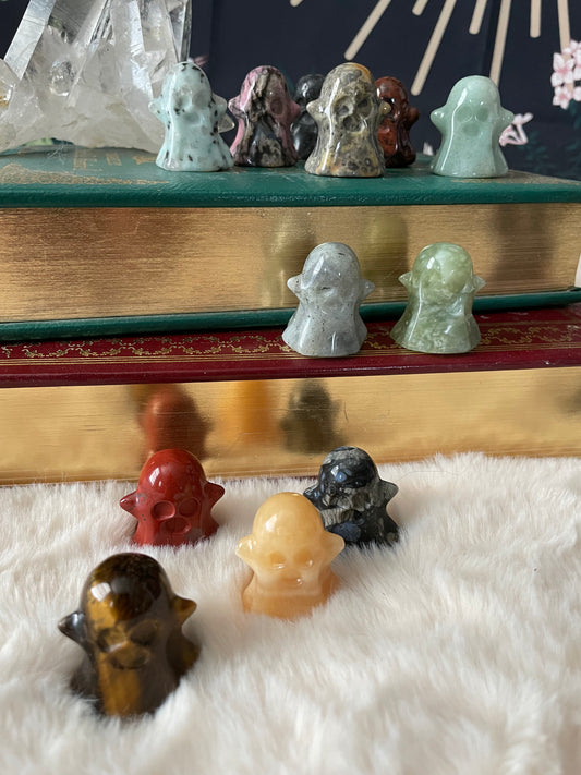 Hand Carved Crystal Ghosts