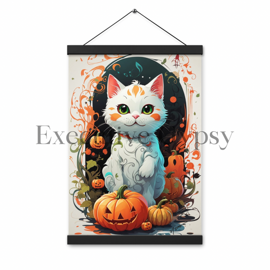 Pumpkin Kitty Print with hangers