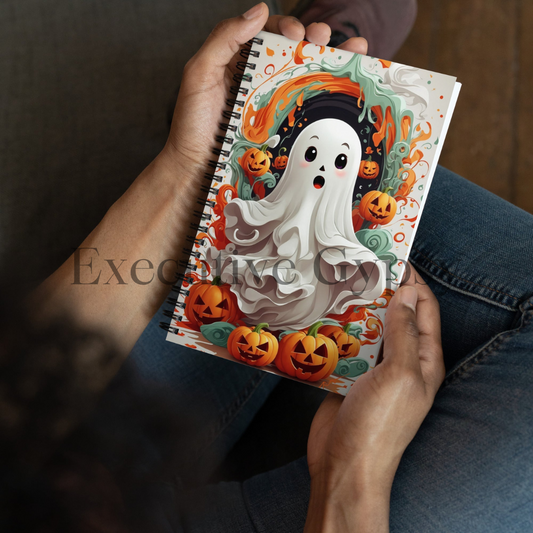 Ghostie Spiral notebook