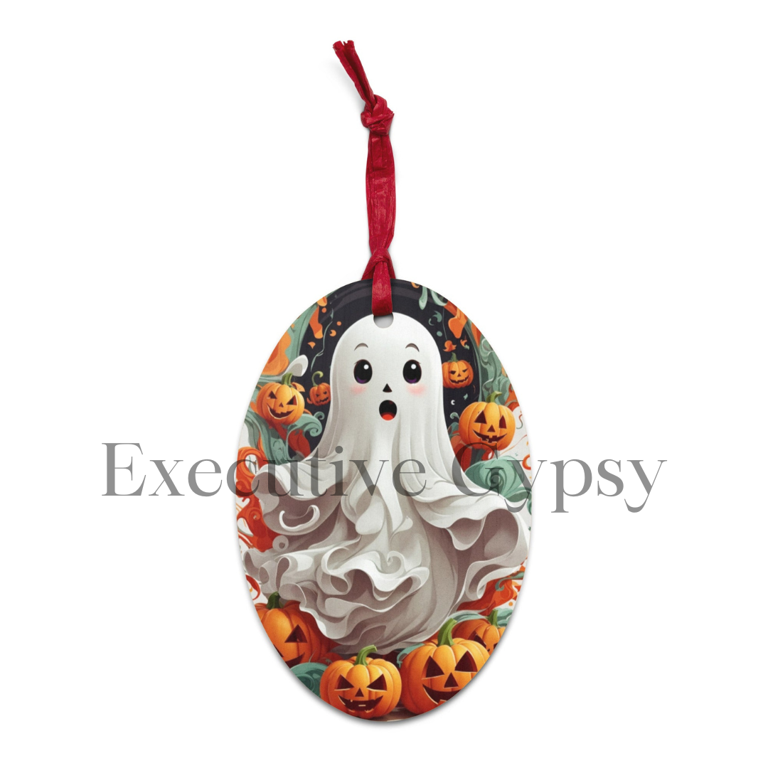 Ghostie Wooden ornaments