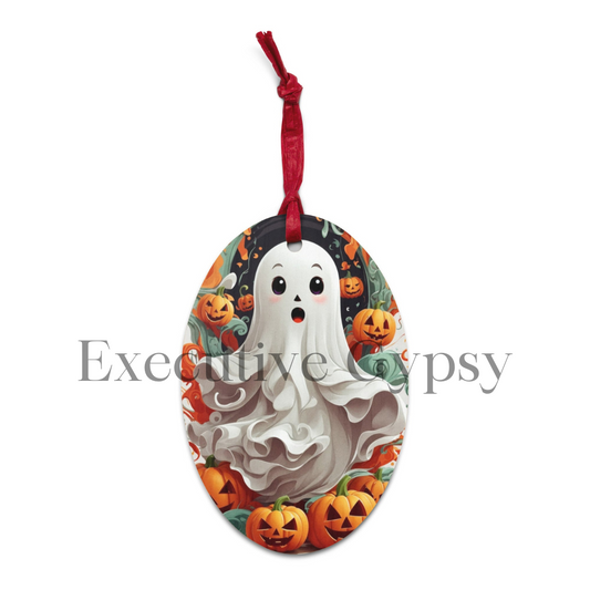 Ghostie Wooden ornaments