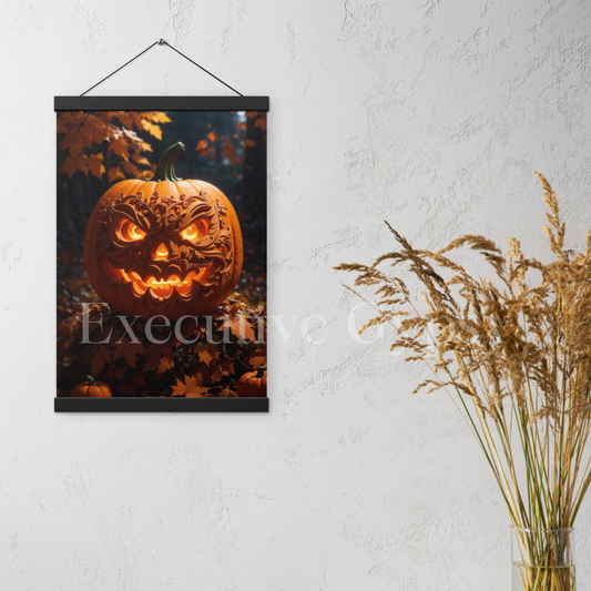 Scroll Pumpkin Poster with hangers