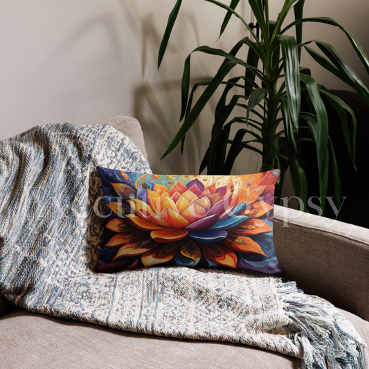 Colorful Lotus Premium Pillow Case