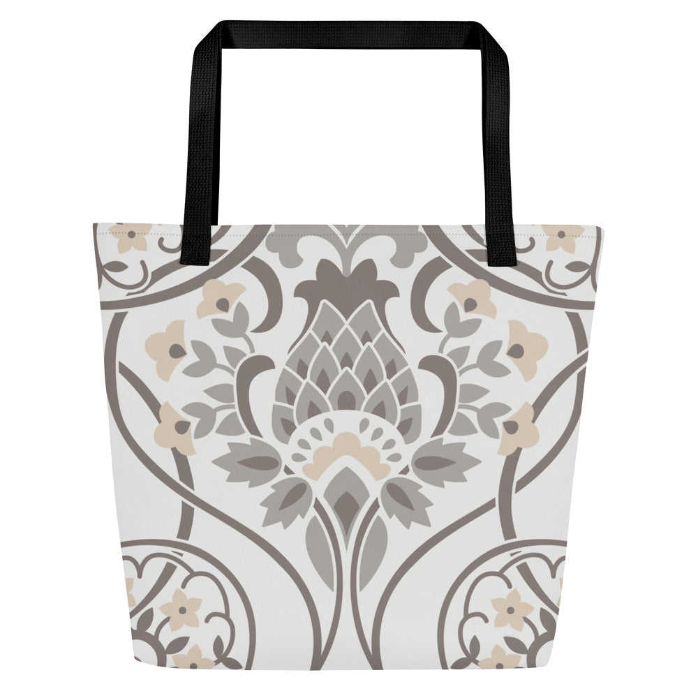 Baroque All-Over Print Large Tote Bag