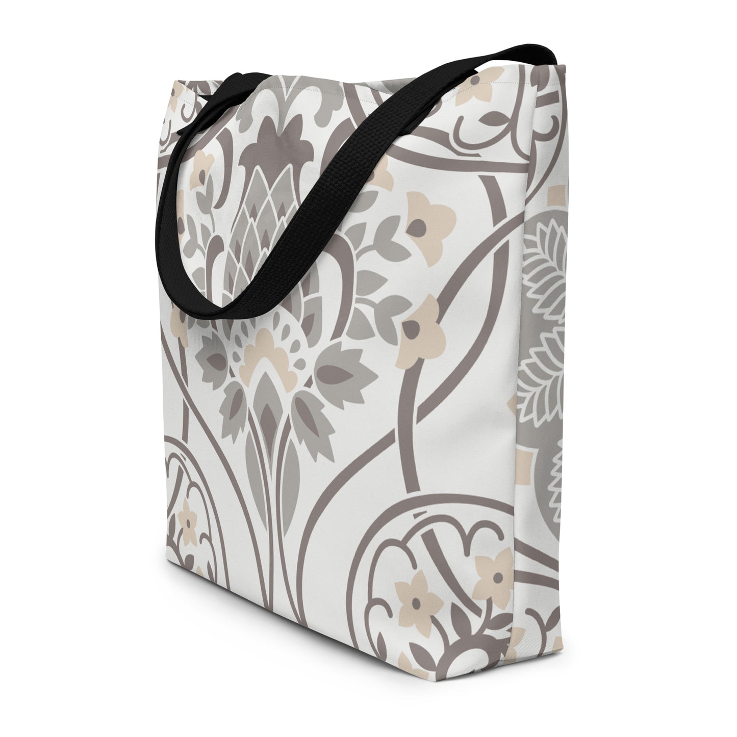 Baroque All-Over Print Large Tote Bag