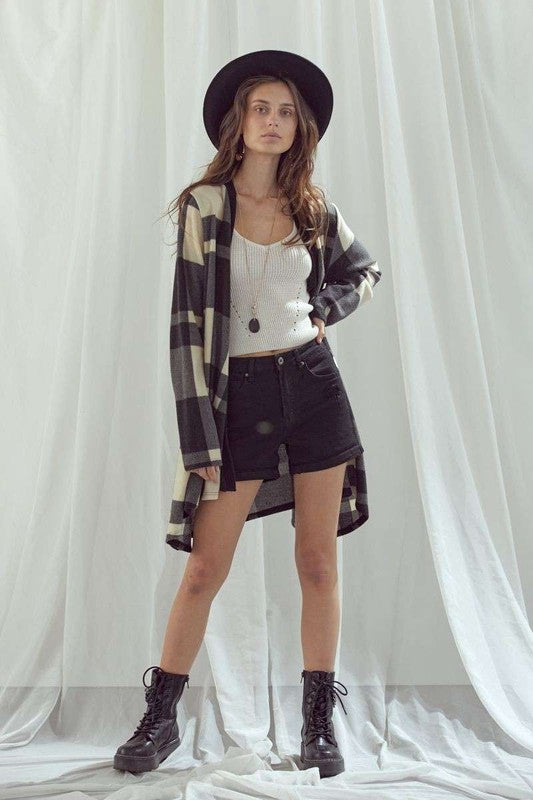 Plaid Cardigan