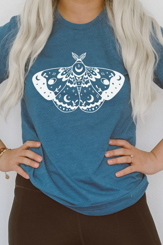 Ornamental Luna Moth Summer Night Graphic Tee