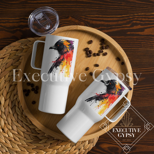 Raven Travel mug with a handle