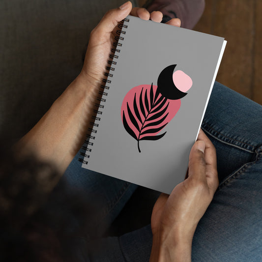 Botanical Moon Spiral notebook