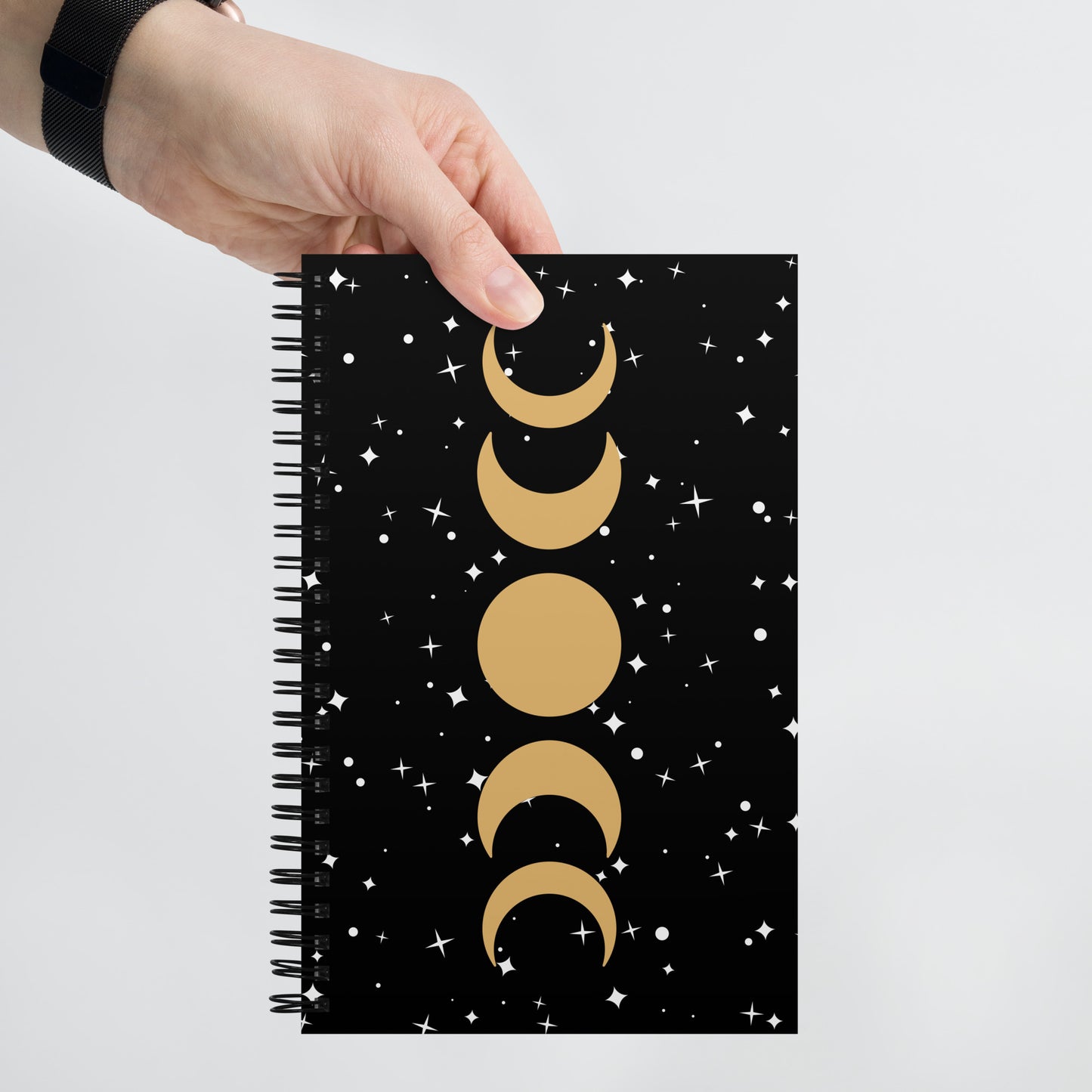 Moon Phase Spiral notebook