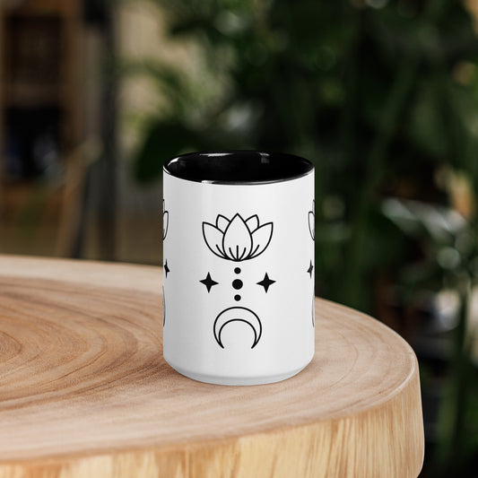 Lotus Moon Mug with Color Inside