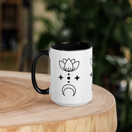 Lotus Moon Mug with Color Inside