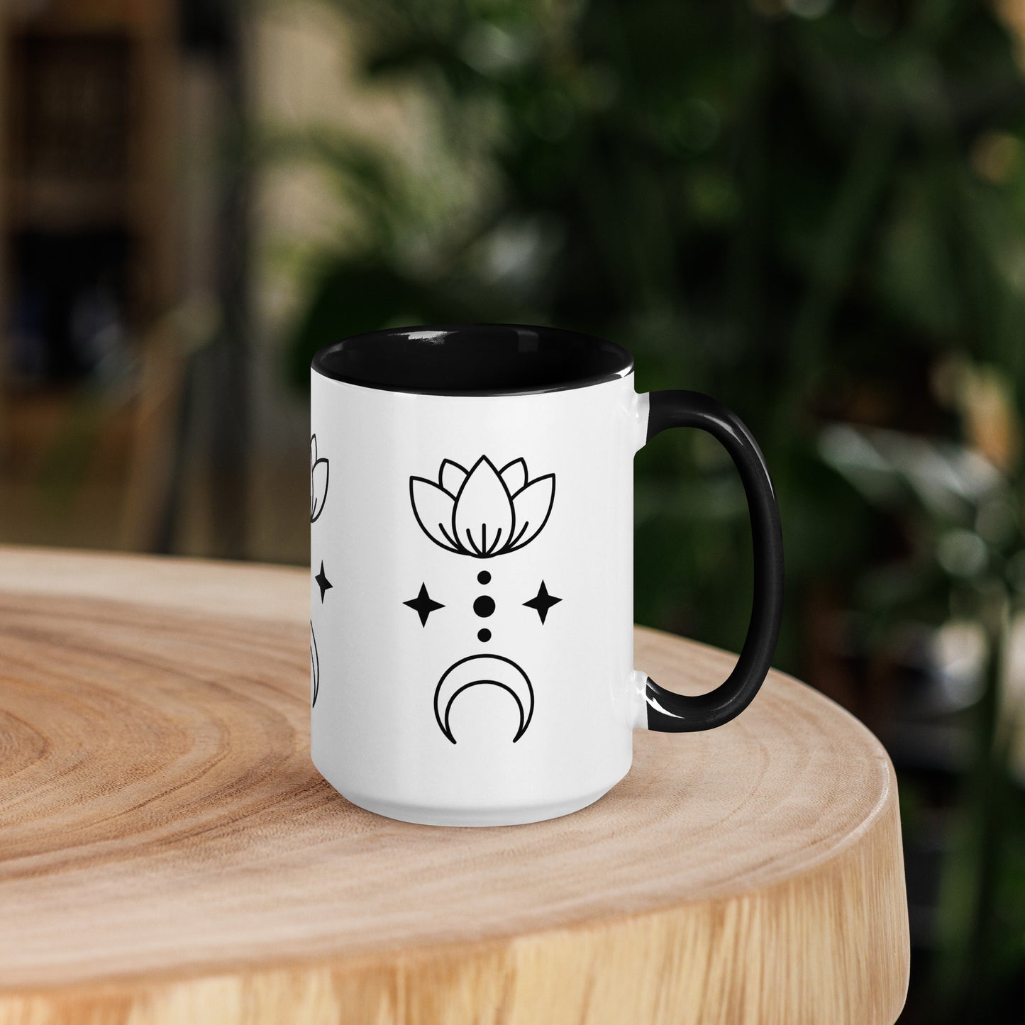 Lotus Moon Mug with Color Inside