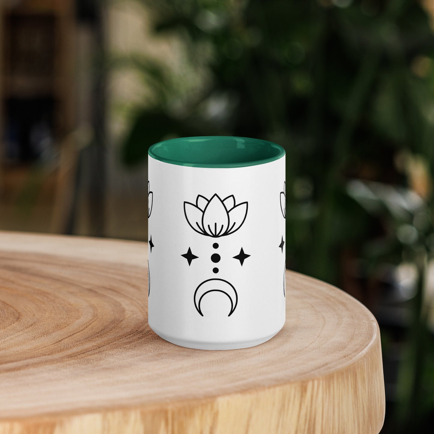 Lotus Moon Mug with Color Inside