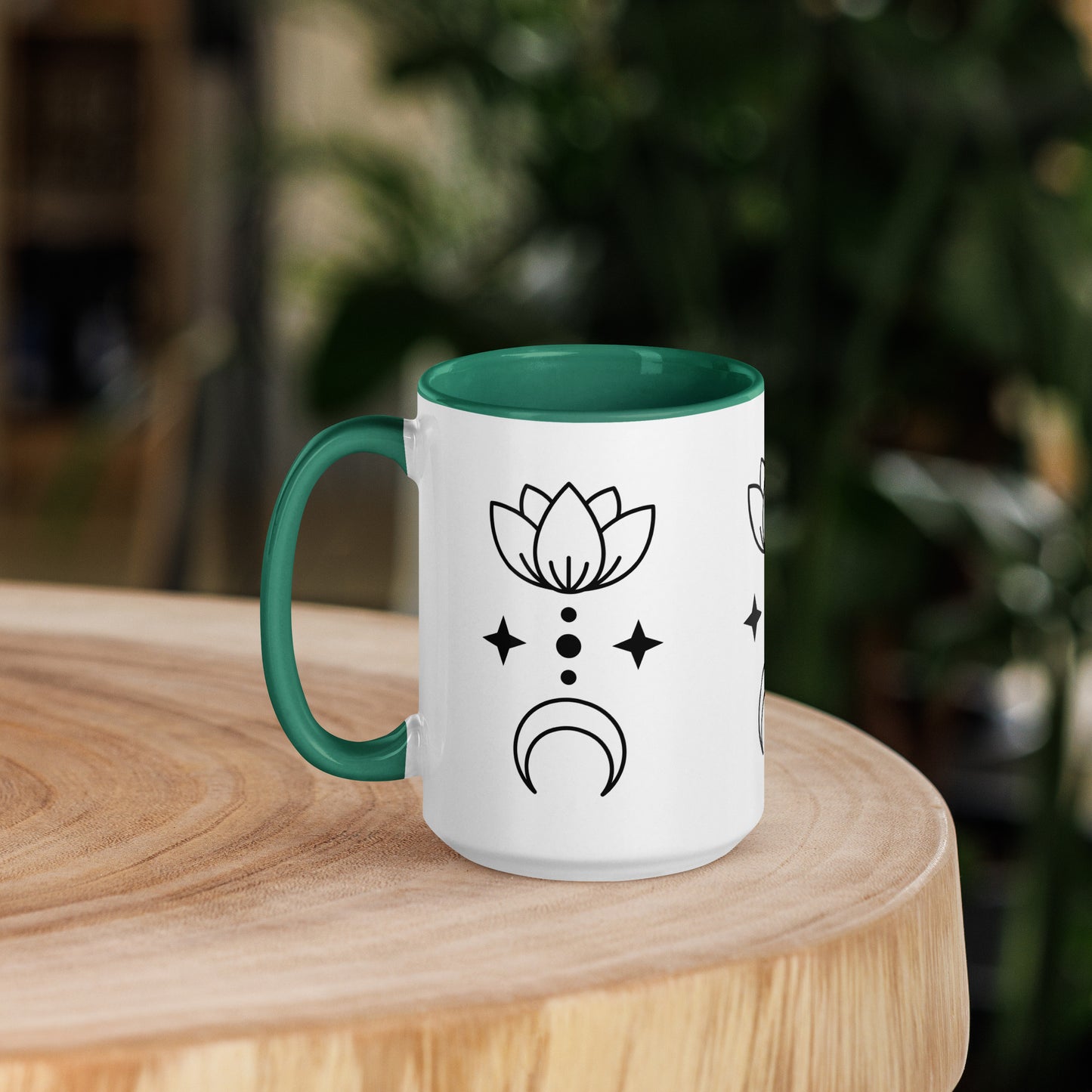 Lotus Moon Mug with Color Inside