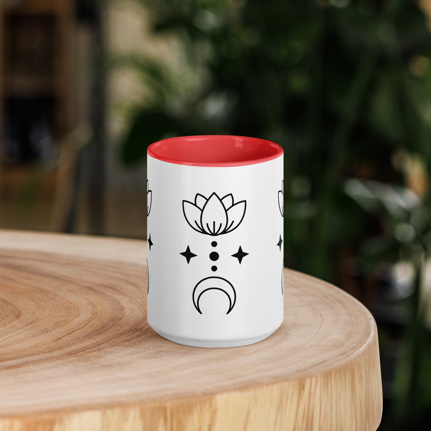 Lotus Moon Mug with Color Inside