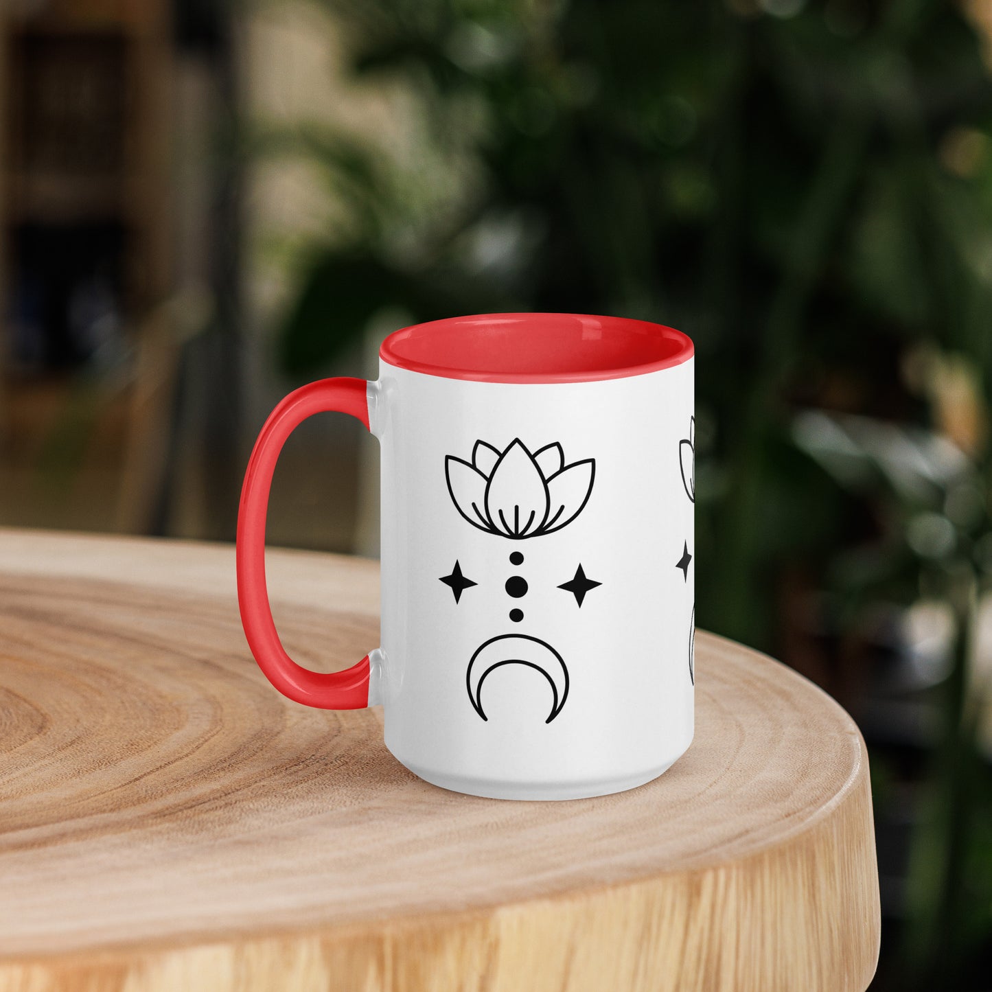 Lotus Moon Mug with Color Inside