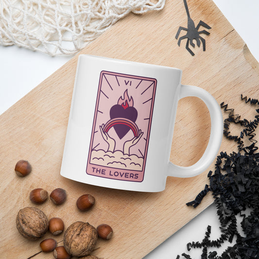 The Lovers White glossy mug