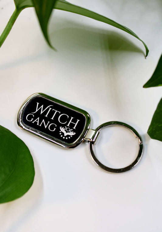 Witch Gang Engraved Metal Keychain