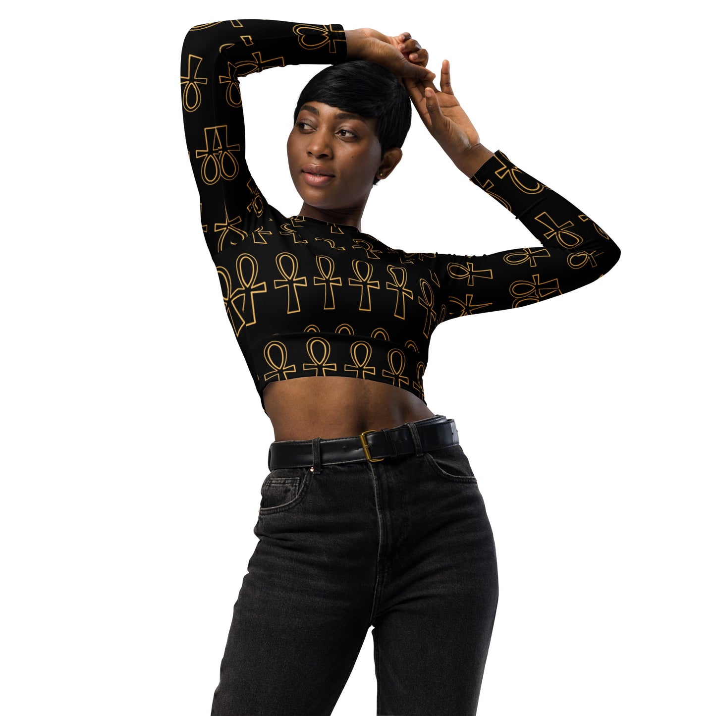 Ankh Recycled long-sleeve crop top - Executive Gypsy