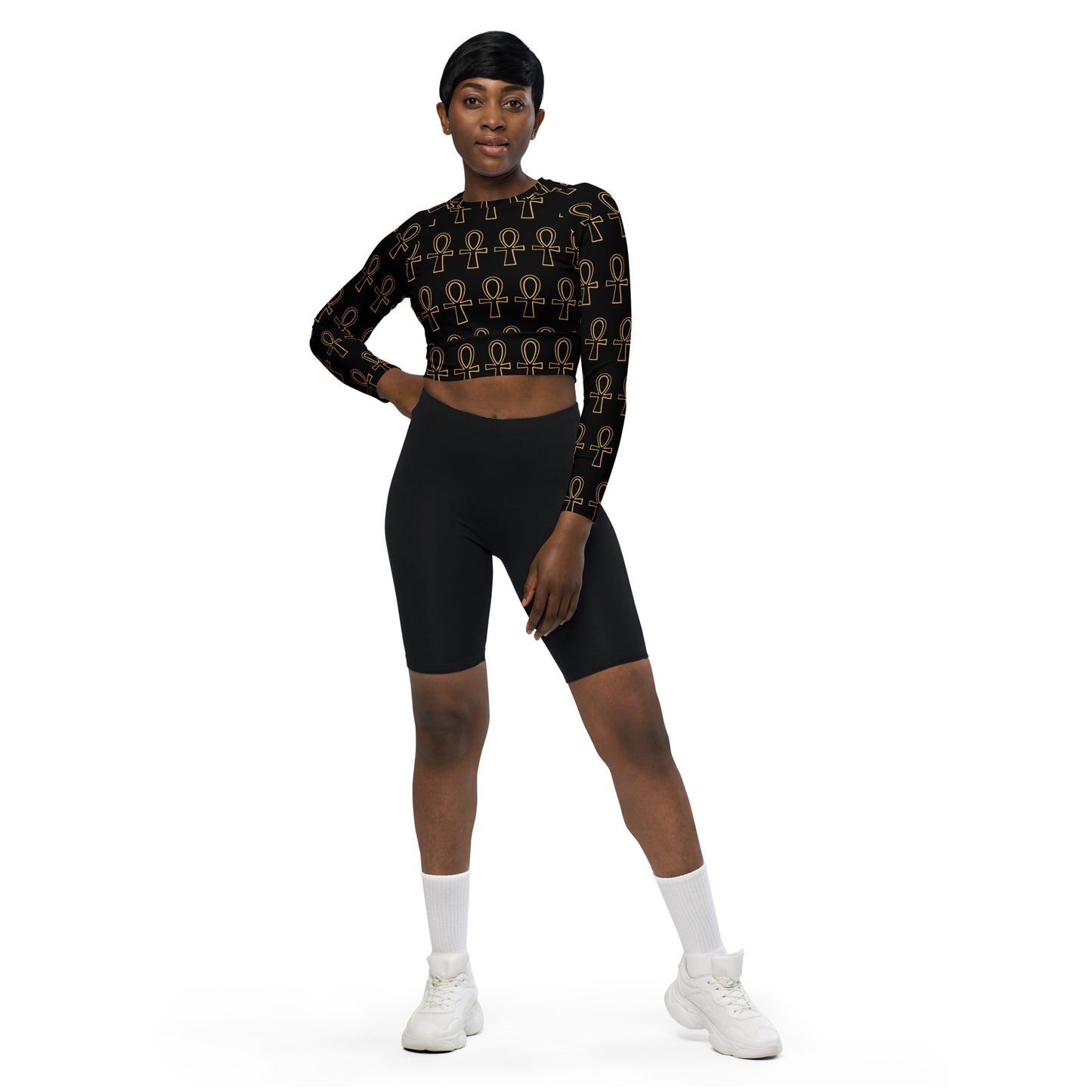 Ankh Recycled long-sleeve crop top - Executive Gypsy