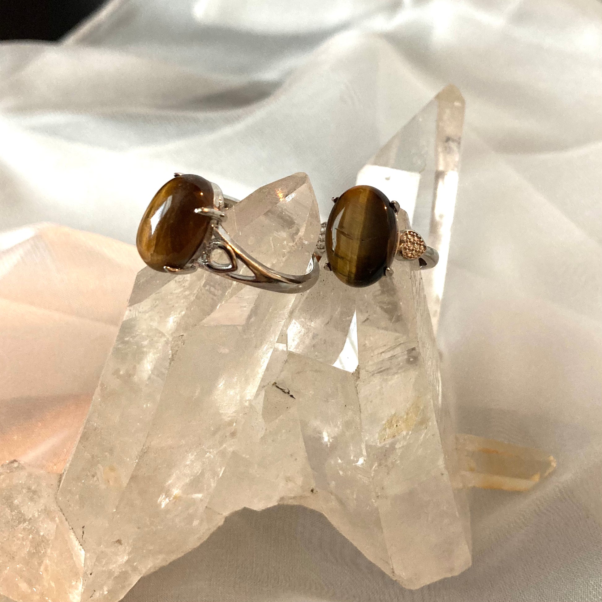 Tiger's eye rings