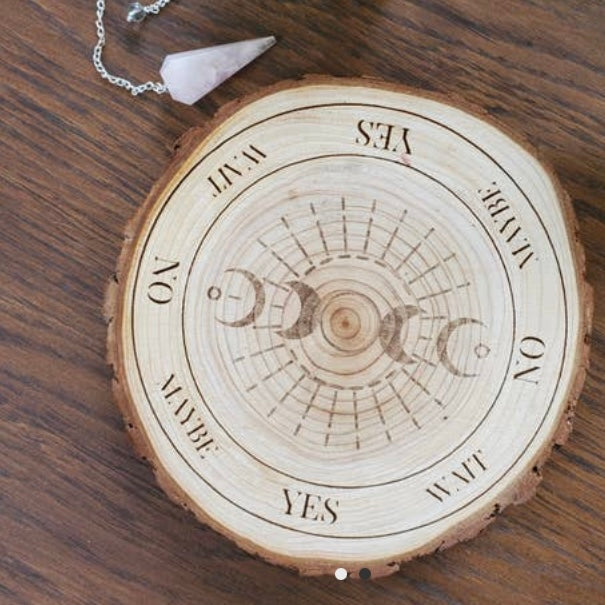 Natural Wood Moon Phase Pendulum Board - Executive Gypsy