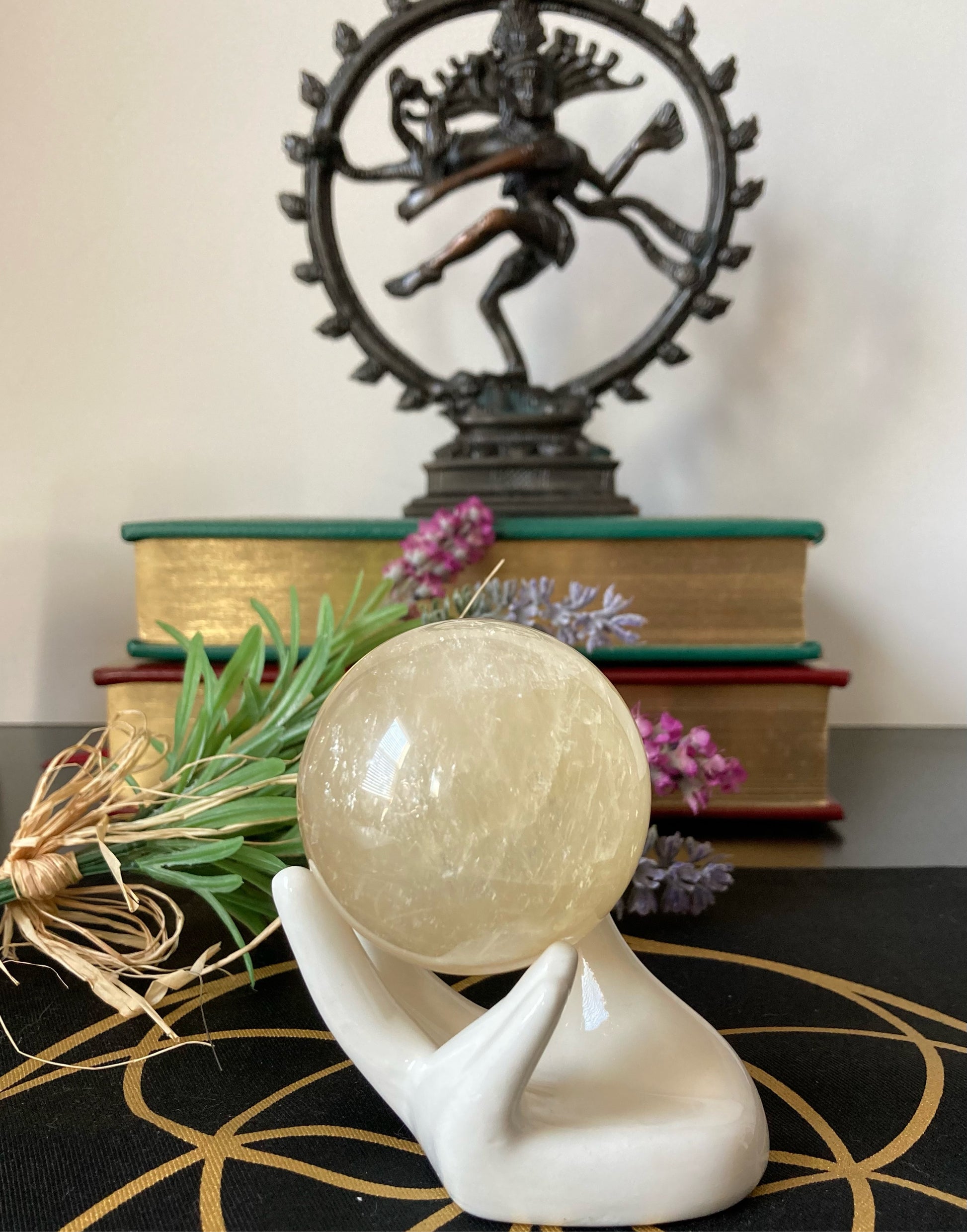 Honey Calcite Sphere - Executive Gypsy