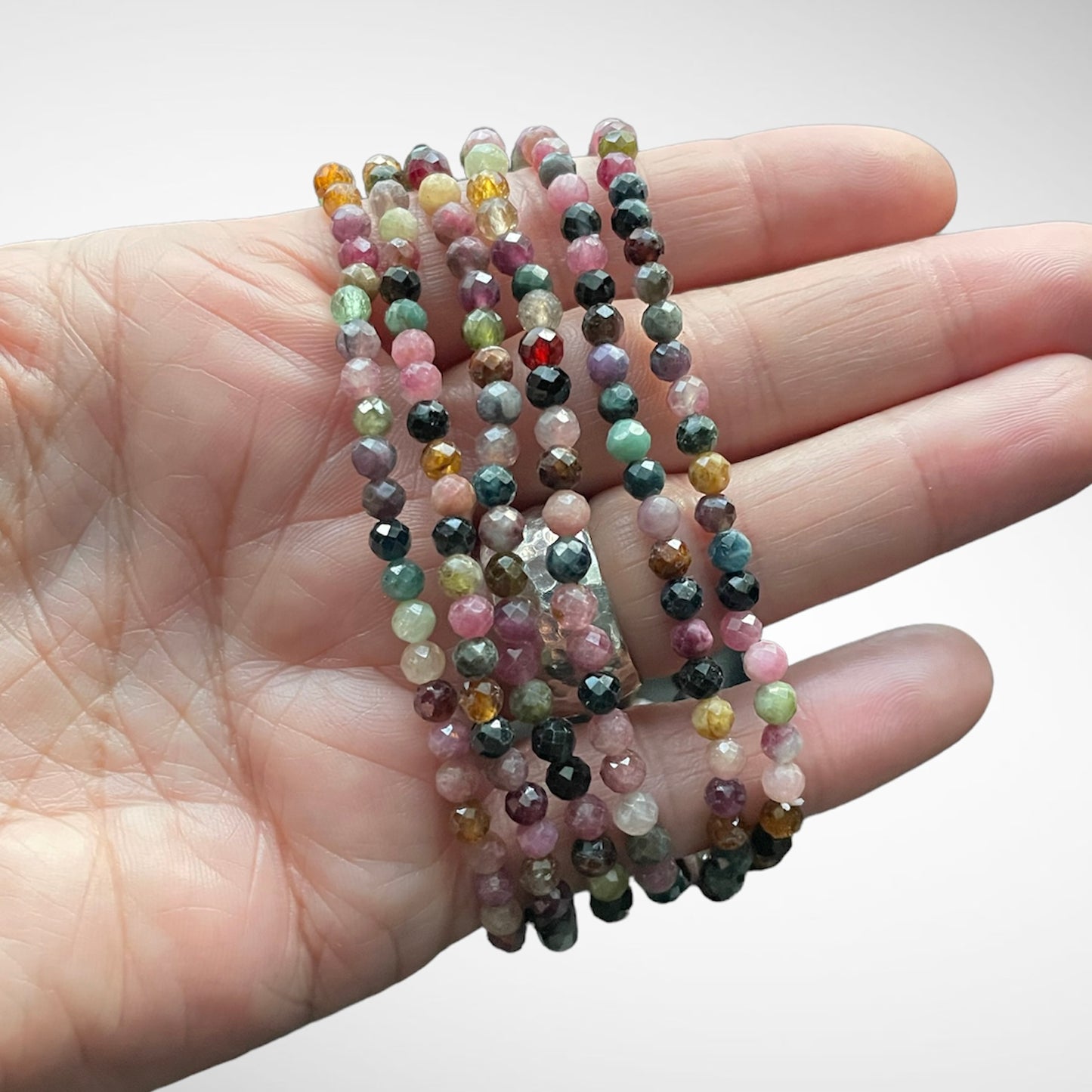 Watermelon tourmaline stretch bracelet - Executive Gypsy