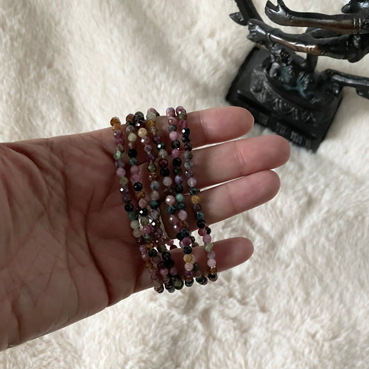 Watermelon tourmaline stretch bracelet - Executive Gypsy