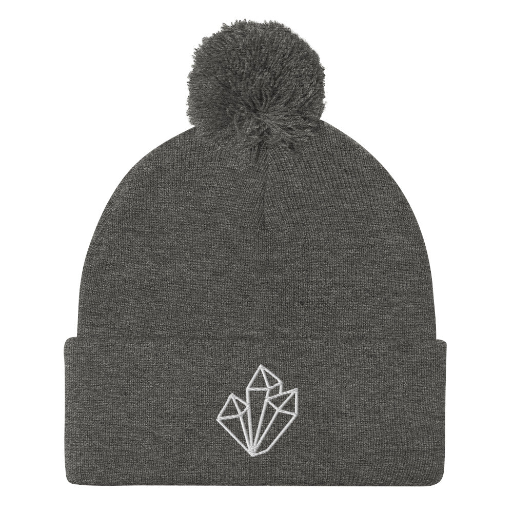 Crystal Embroidered Pom-Pom Beanie - Executive Gypsy