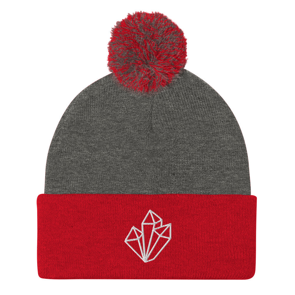 Crystal Embroidered Pom-Pom Beanie - Executive Gypsy