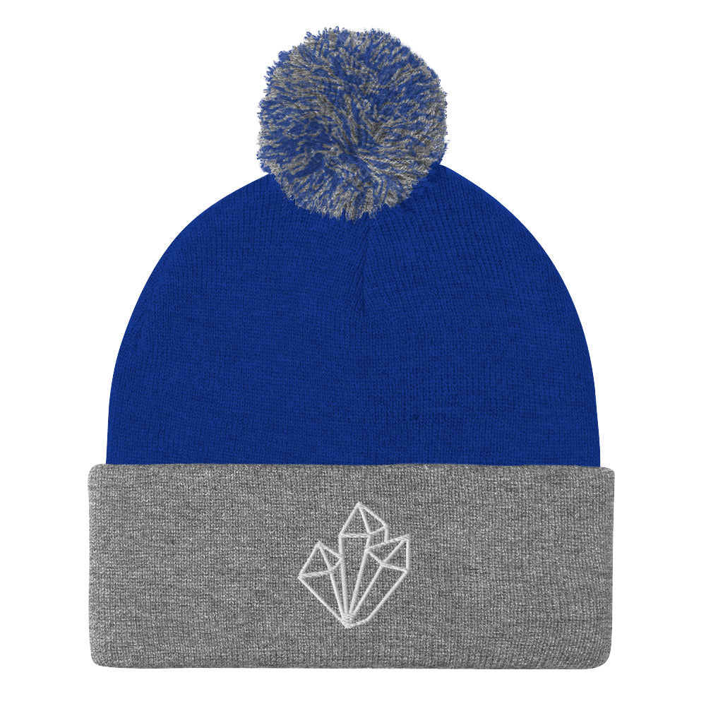 Crystal Embroidered Pom-Pom Beanie - Executive Gypsy